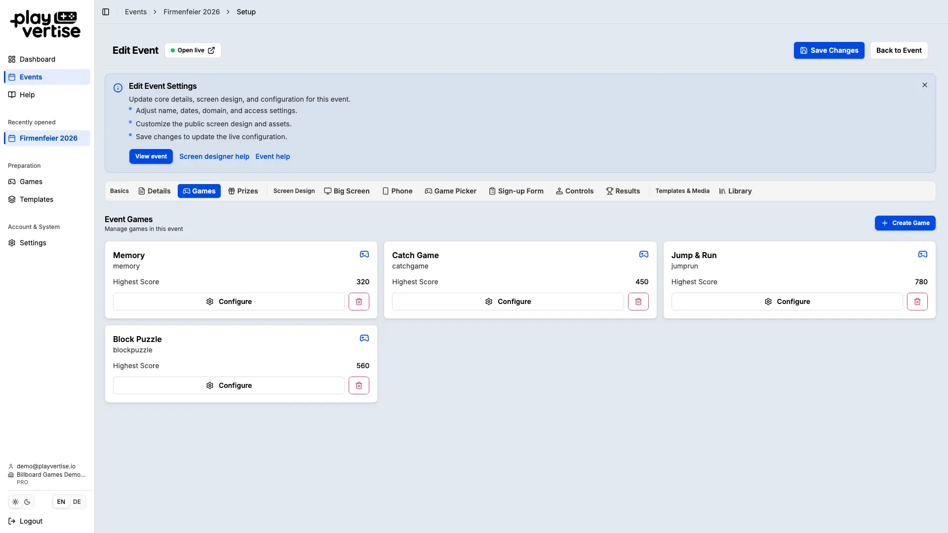 GameHub: game library overview with game cards