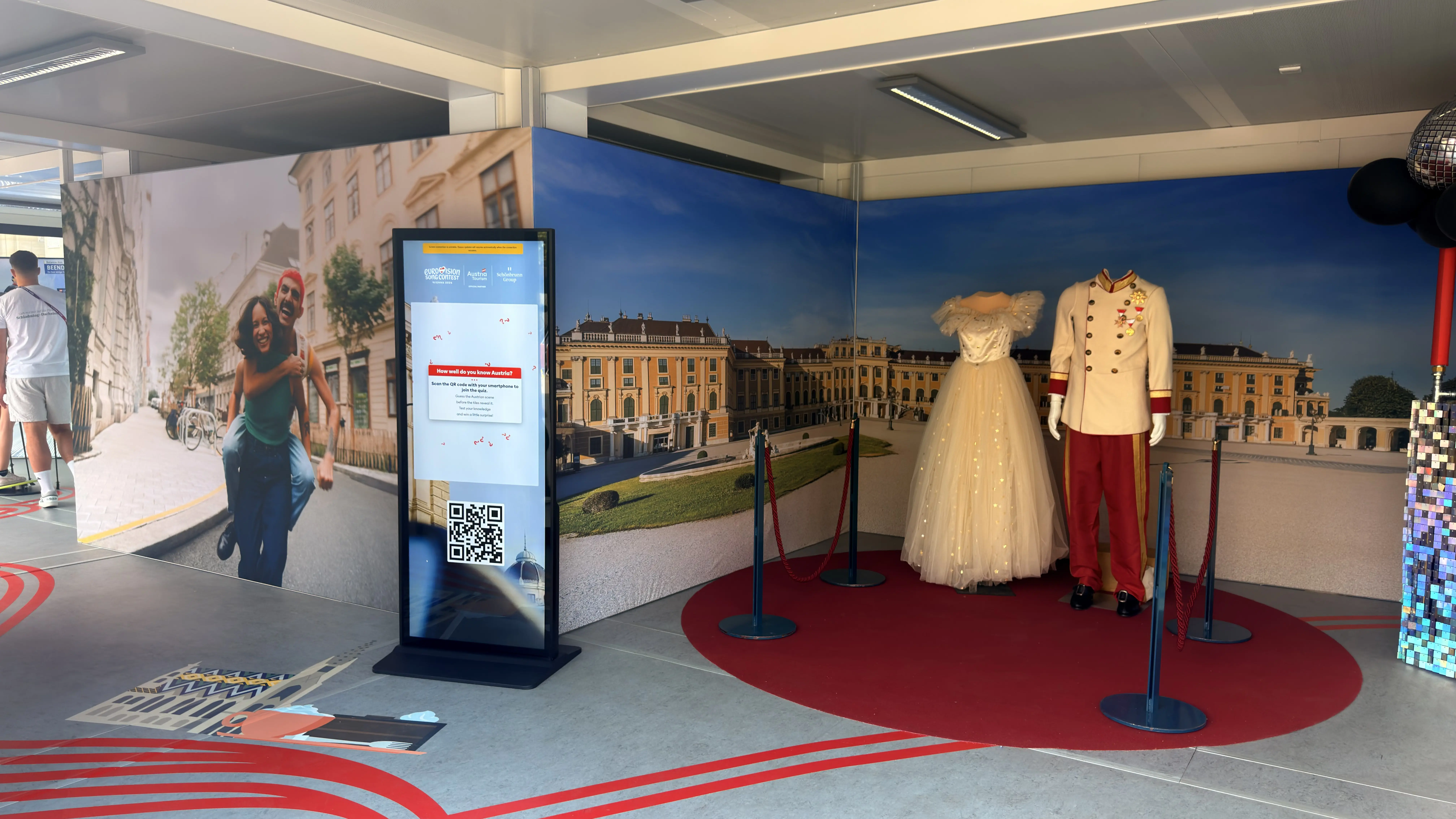 Österreich Quiz Aktivierung im ESC-Container